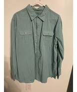 Croft &amp; Barrow Mens XL Green Long Sleeve Button Up Shirt - $20.46 CAD