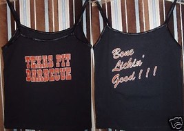 Texas Pit Barbecue Spaghetti Strap Camisole Tank Top SM - £7.98 GBP