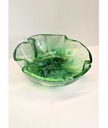 Handmade Green Resin Bowl: Food-Safe with Shiny Flakes - $50.00