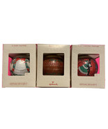 Lot Of 3 Hallmark Glass Ornaments- 1981 Christmas Collectibles - £9.28 GBP