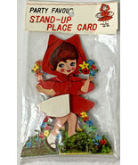 Vintage 1950s Japan Party Favor Stand-Up Place Card - Old Store Stock - £13.87 GBP