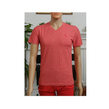 Basic Men&#39;s T-Shirt   V-Neck Short Sleeve Cotton T-Shirt - Heather Pink - £13.83 GBP