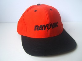 Vintage Rayovac Hat Red Black Strapback Baseball Cap - £17.54 GBP