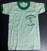 Northbrook IL Football T Shirt by Printwear Boys 10-12 Vintage Green Thi... - $14.85
