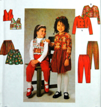 Simplicity Sewing Pattern #7745 Child's Jacket Vest Skirt Pants Size AA 2,3,4  - $6.50