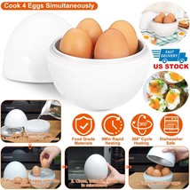 4-Egg Microwave Egg Cooker Egg Pot Steamer Hardboiled Eggs Maker Dishwasher Safe - £22.01 GBP