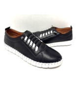 MIZ MOOZ  LEATHER MACKEE CASUAL SLIP ON FLATS BLACK  37EU / 7US  S-13 - $88.11