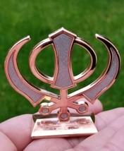 Sikh Punjabi Rose Gold Singh Kaur Khanda Khalsa Car Dashboard Desktop St... - £15.31 GBP