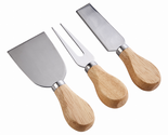 Set 3 Cheese Tools with Wood Handles 5in - £21.59 GBP