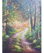 Original painting, acrylic paint on canvas, natural scenery, beauty of f... - £325.76 GBP