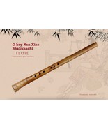 G key Nan Xiao Shakuhachi like Wooden Music Instrument Bamboo Vertical F... - £86.84 GBP