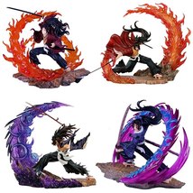 23cm Demon Slayer Anime Figures Tsugikuni Yoriichi Kokushibo Statue Figu... - $41.99