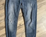 American Rag Cie Super Skinny Size 13S Medium Wash Low Rise Jeans Distre... - £7.65 GBP