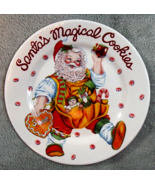 Santa&#39;s Magical Cookies Stoneware Sakura Inc Christmas Plate Cheryl Ann ... - £7.71 GBP