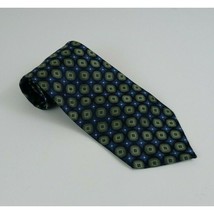 Stafford Blue Tie With Green Circles Design - £10.07 GBP