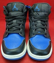 Authenticity Guarantee 
Nike Air Jordan 1 Mid Hyper Royal Blue Black 554725-0... - £62.66 GBP