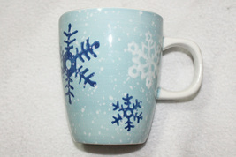 Home Light Blue Snowflake Coffee Hot Cocoa Mug - £7.03 GBP