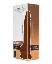 Naked Addiction 9&quot; Thrusting Dong w/Remote - Caramel - $168.37