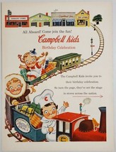 1955 Print Ad Campbell&#39;s Kids Birthday Celebration Toys Roller Skates,Bake Set - £13.78 GBP