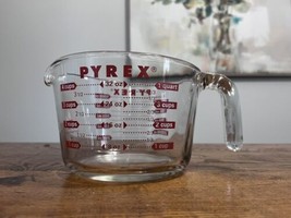 Pyrex Glass 4 Cup 1 Qt 32 oz J Handle Measuring Cup Corning NY USA EUC - £11.95 GBP