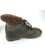 UGG Australia Brown Suede Sheep Skin Lace Up Ankle Boots Women’s Booties... - $44.55