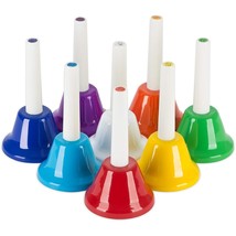 The Best Deal 8 Note Diatonic Metal Hand Bells Set Musical Instrument Fo... - £34.09 GBP