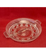 Vintage Federal Glass Windsor Clear Button and Cane divided relish dish ... - $3.00