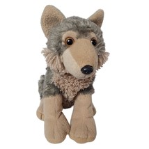 Wild Republic Gray Brown Wolf Plush Prairie Animal Stuffed Animal 2016 11&quot; - £31.53 GBP