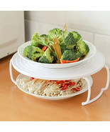 2-Tier Microwave Food Tray – Stacking Shelf, Splatter Guard &amp; Carry Tray... - $12.17 CAD