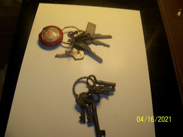 lot of {3] sets of vintage keys + key rings - £13.42 GBP