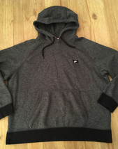 Nike Gray Pullover Hoodie Sweatshirt Red Tag POLY Cotton Men *L/XL *READ - £31.17 GBP