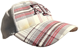 Texas A&amp;M Logo TOW Spartan Plaid Mesh Strapback Cap Hat OSFA Purple/Gray - $140.50 MXN
