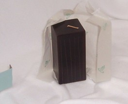 Partylite Scented Square Pillar Teakwood & Cardamom Striated Pillar Candles 3x6" - $15.79