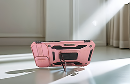 I Phone 13 Case – Shockproof, Magnetic Stand, Camera Protection, Pink - $19.79