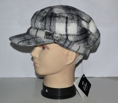 Echo New York Unisex Gray Plaids Lined Hat One Size  New - £22.12 GBP