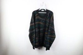 Vtg 90s Saks Fifth Avenue Mens Large Ed Bassmaster Cosby Knit Crewneck Sweater - £48.38 GBP