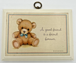 Vintage 1984 Hallmark &quot;A Good Friend is a Friend Forever&quot; Wooden Sign SKU U219 - £10.19 GBP