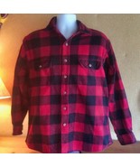 Vintage Field &amp; Stream Red Plaid Flannel Button-Up Size Unknown - £31.44 GBP