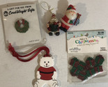 Christmas Decorations Lot Of 5 Santa Claus Bear Wreath XM1 - £6.22 GBP