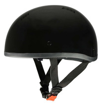 Motorcycle Helmet Novelty Classic Glossy Black Half w/ Visor MPH9851N - $34.95