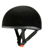 Motorcycle Helmet Novelty Classic Glossy Black Half w/ Visor MPH9851N - $34.95