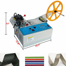 1 PC Leather Ribbon Belt Cutting Machine Hot&amp;Cold Auto Tape Cutting Machine 110V - £666.28 GBP