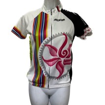 zoca gear her revolution Full Zip Shirt Sleeve cycling jersey Size S - $16.82