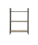 Itzel Bookshelf, Antique Oak &amp; Sandy Gray Finish - $220.33 CAD