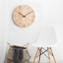 12 Inch Wall Clock Wood, Round Wall Clock, Silent Non Ticking Vintage Wa... - £77.35 GBP