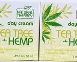 2 Ct Natural Therapy 1.69 Oz Tea Tree &amp; Hemp With Dead Sea Minerals Day ... - £22.11 GBP