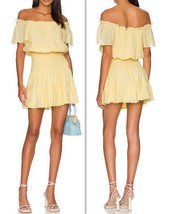 BCBGeneration Women&#39;s Off-The-Shoulder Fit and Flare Mini Dress Yellow S... - $39.95