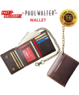 Mens Trifold Hunter Leather Biker Wallet with RFID Protected - €18,85 EUR