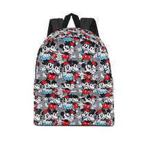 Mickey and Minnie Vintage Love Leisure Canvas Backpack Sport Travel Daypack - £19.97 GBP