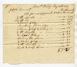 1814 Hand Written and Signed James Coppuck Receipt Mount Holly New Jersey - $37.62